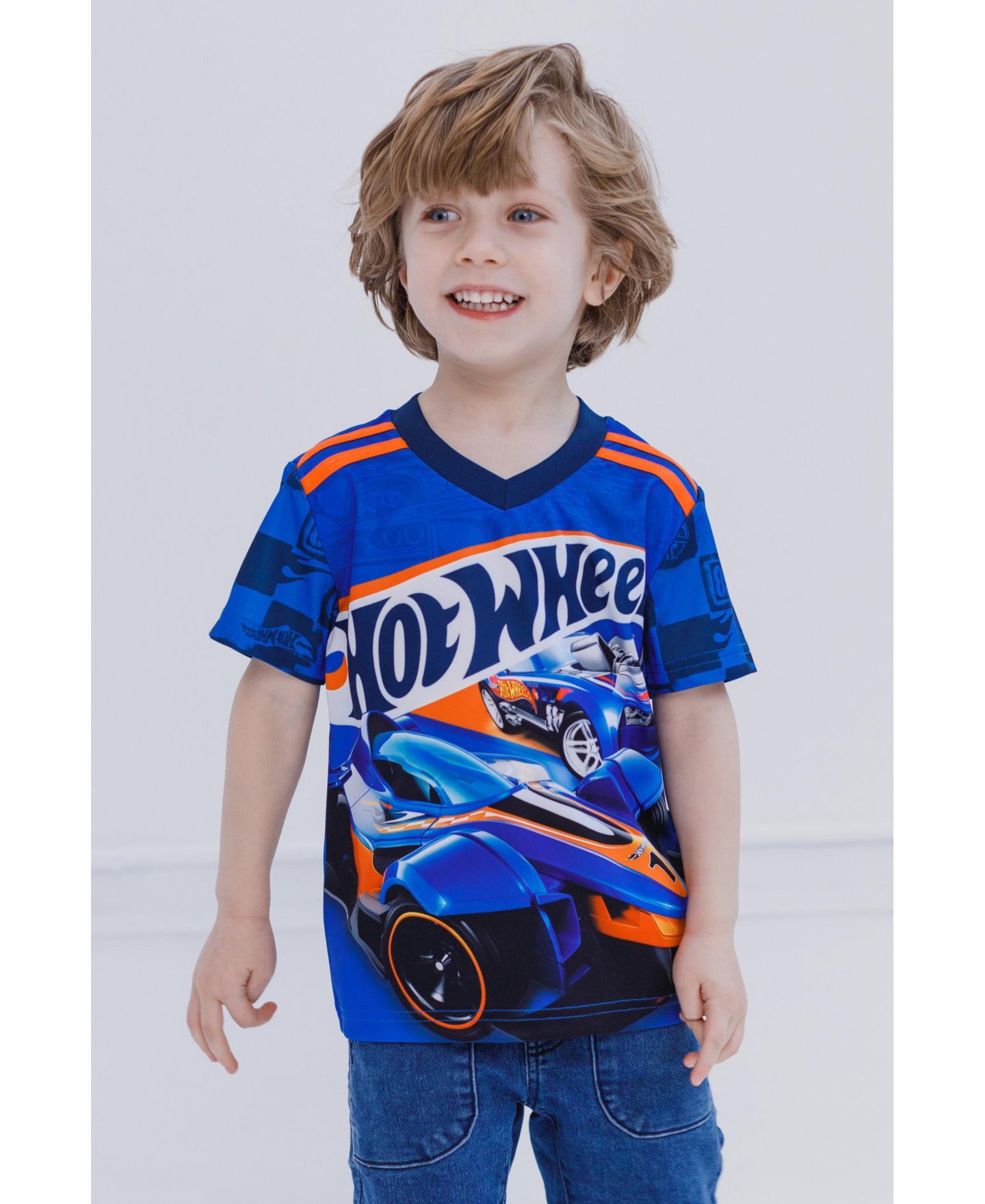 Футболки Hot Wheels 2 Pack Athletic T-Shirts для мальчиков-малышей, цвет: Красный / Синий — фото 2