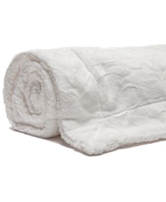 Premium Wolf Faux Fur Throw Blanket - Soft, Fuzzy Sherpa & Minky Throw Blanket - For Bed or Couch - 60" x 70” - Chocolate