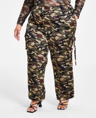Nina Parker - Trendy Plus Size Straight-Leg Cargo Pants