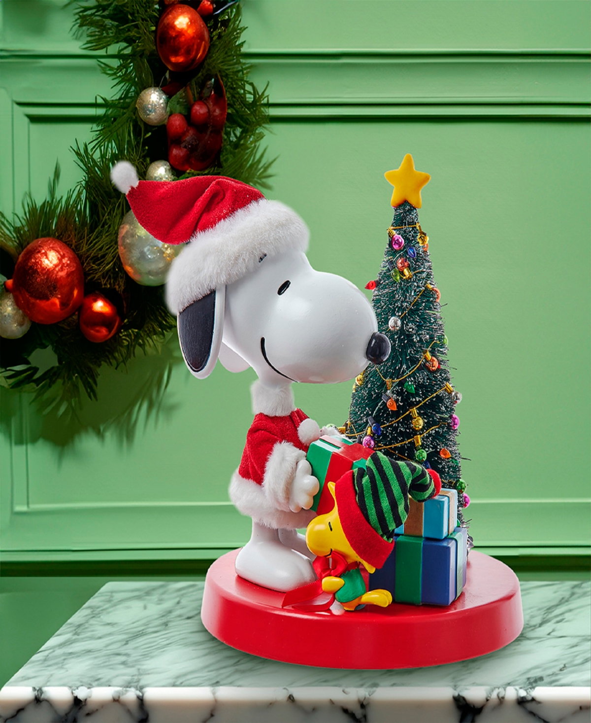 Kurt Adler Peanuts Snoopy And Woodstock Table Piece, 8 Inches In Multicolored