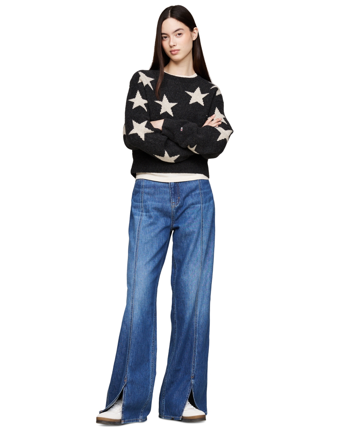 Tommy Jeans Women's Star Crewneck Pullover Sweater