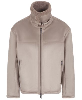 美品✨ ARMANI COLLEZIONI ムートン　ジャケット　50 ブラウン EMPORIO ARMANI 新品同様 エンポリオ・アルマーニ ムートン ジャケット