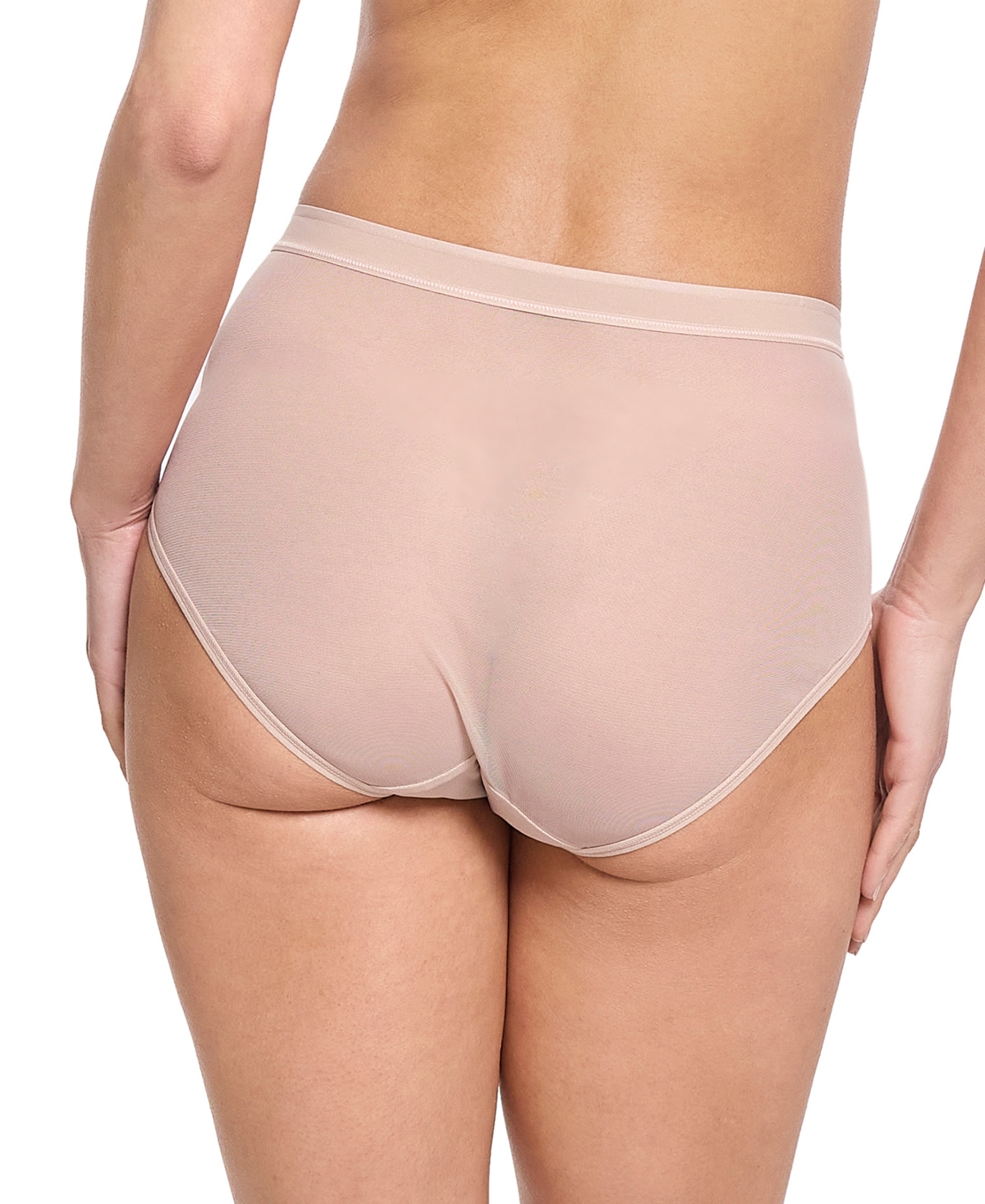 Hanky Panky Mesh High Cut French Brief In Chai