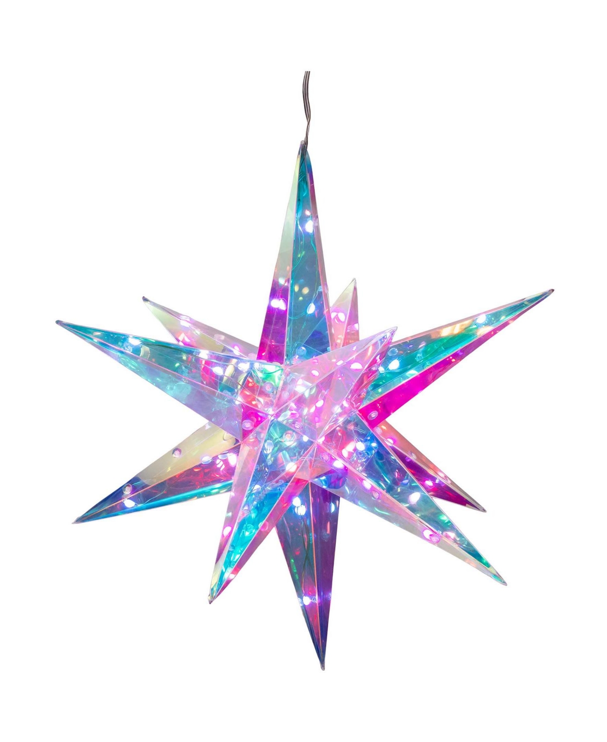 Kurt Adler 13.25-Inch 40-Light Rgb Smart Led Holographic Starburst
