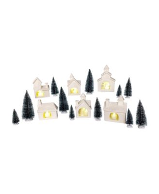 Lighted Porcelain House 24-Piece Set