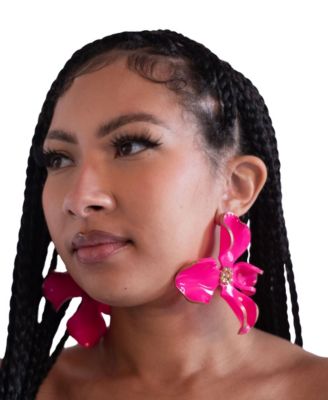 Large Floral Statement Earrings