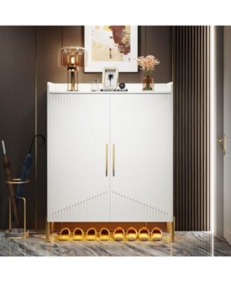 Large Shoe Cabinet with Doors, 6-Tier Entryway Shoe Storage Cabinet with Shelves, 30 Pairs Modern Shoes Rack