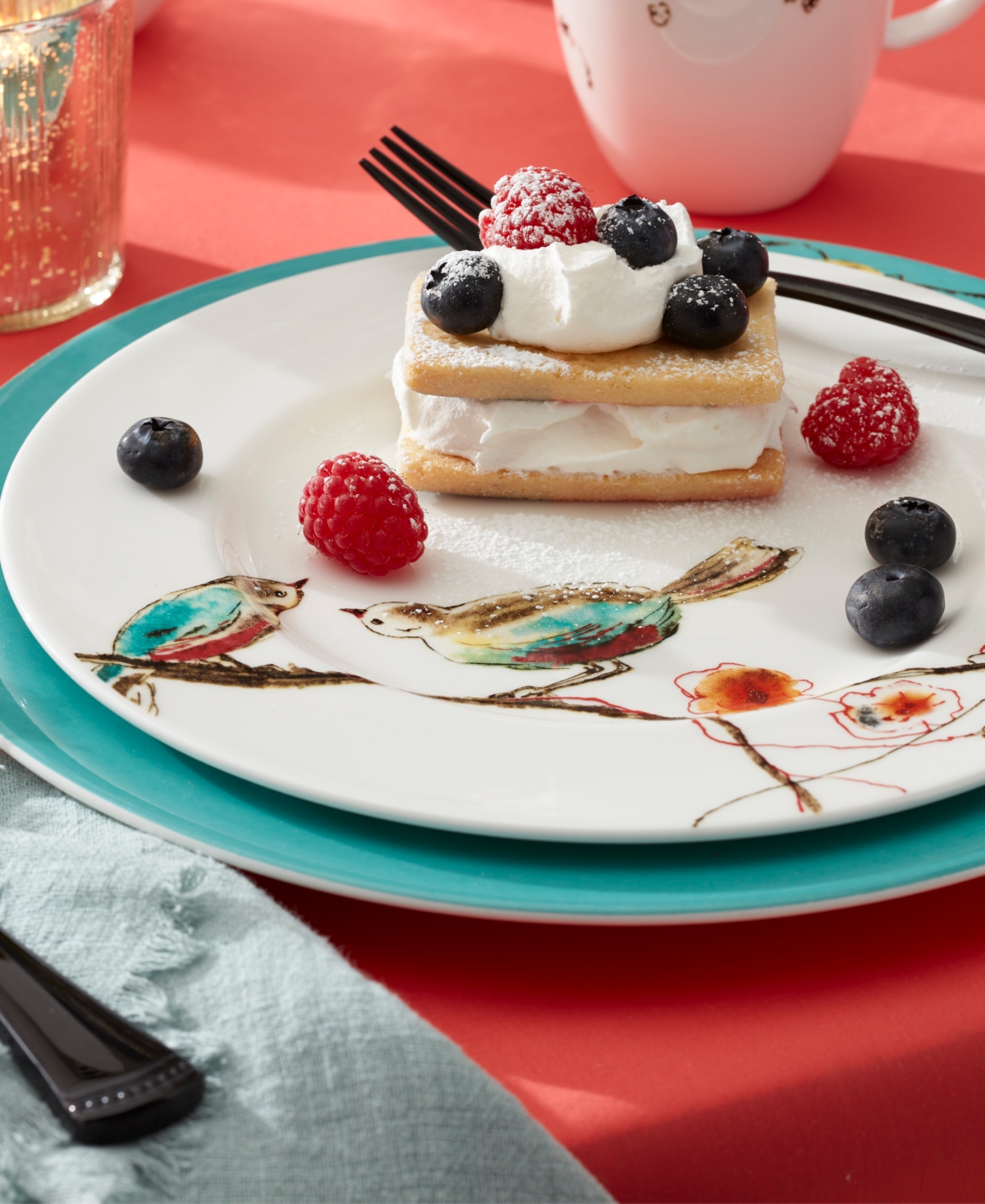 Lenox Chirp Salad Plates, Set Of 4 In White