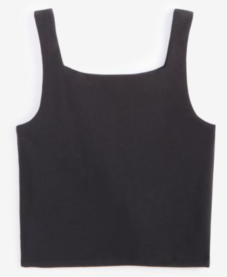 Big Girls Square-Neck Cropped Tank Top