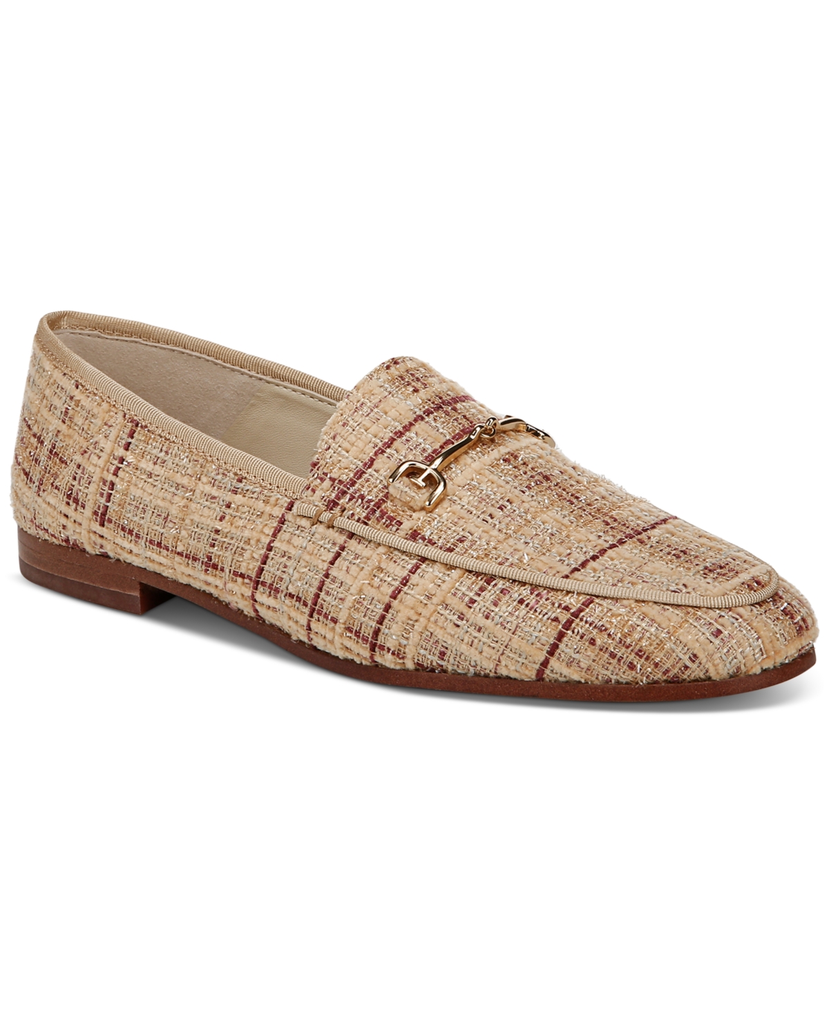 Sam Edelman Loraine Bit Loafer Pale Gold Fabric In Pale Gold Tweed