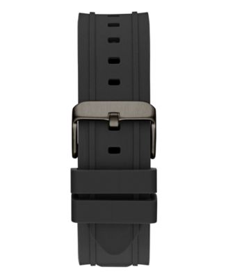 Men's Multi-Function Black Silicone Watch 46mm