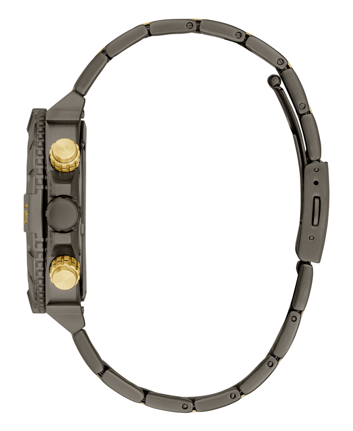 Guess Men's Multi-function Gunmetal Stainless Steel Watch 44mm In Gunmetal