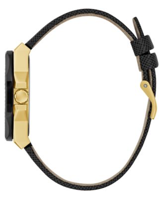 Women's Multi-Function Black Leather Watch 36mm