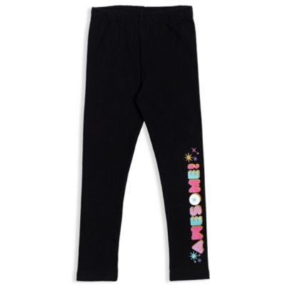 Little Girls Pullover Fleece Hoodie and Leggings Outfit Set