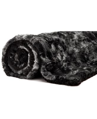 Premium Wolf Faux Fur & Sherpa Minky Reversible Blanket, Throw