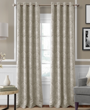 Elrene Closeout!  Julianne Paisley 52" X 95" Blackout Curtain Panel In Natural