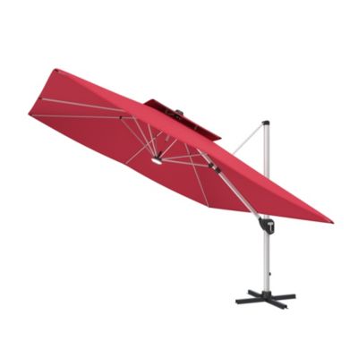 11 FT Square Double Top Patio Umbrella