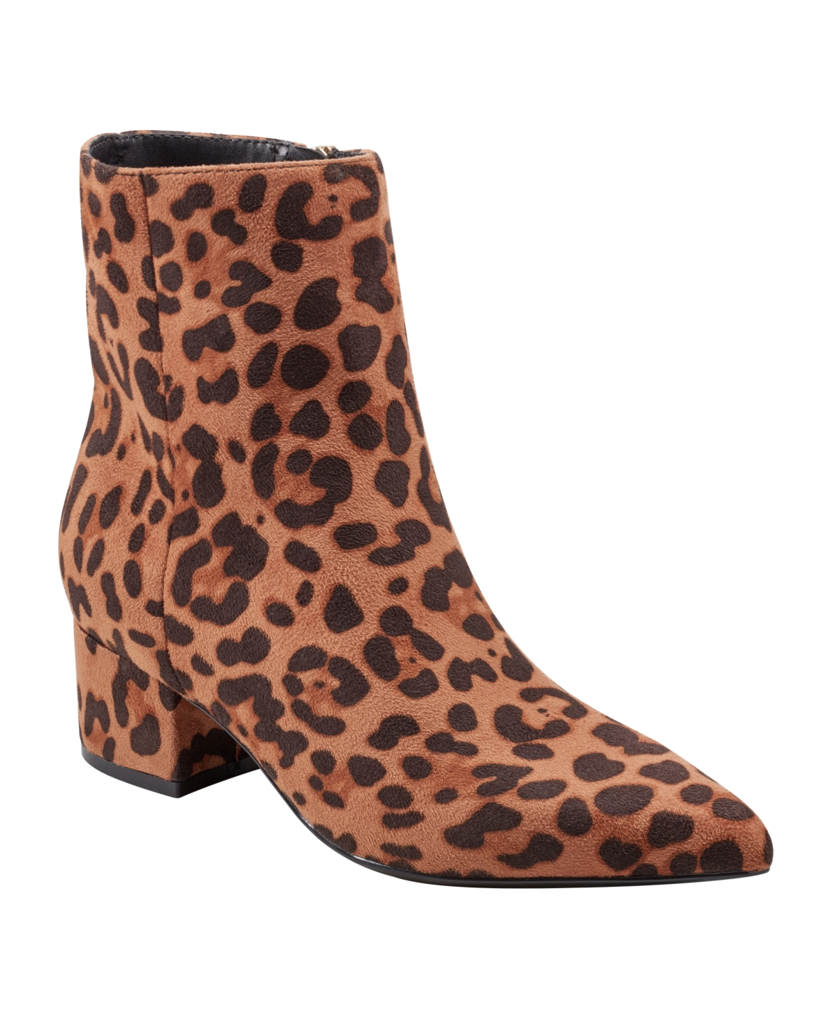 Women's Gismo Block Heel Ankle Dress Booties In Leopard