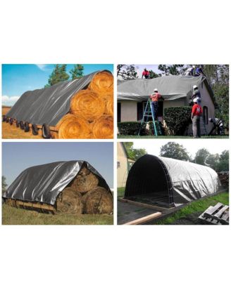 10x15ft Heavy Duty Reinforced Poly Tarp 10-mil All Purpose Canopy Tent Cover Waterproof Tarpaulin