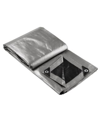 2 Pack 12x16 Ft Waterproof Poly Tarp 10-mil Heavy Duty Protect Cover Tarpaulin