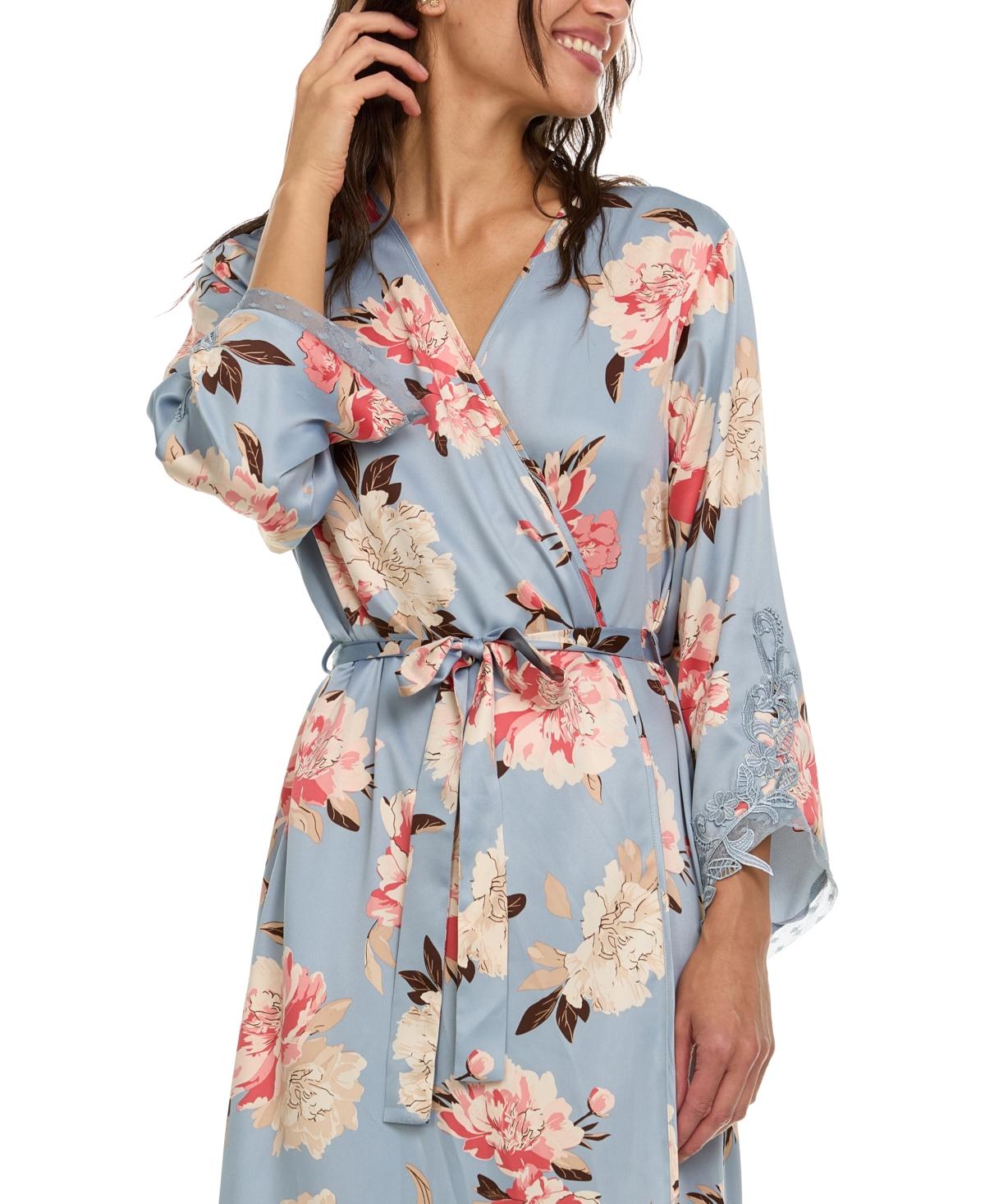 Flora by Flora Nikrooz Women's Stella Floral Charmeuse Robe