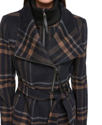 Womens Wool Blend Belted Wrap Coat, Created for Macys