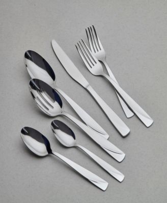 Rhoda Mirror 42 Piece Flatware Set with Wire Caddy, Service for 8 