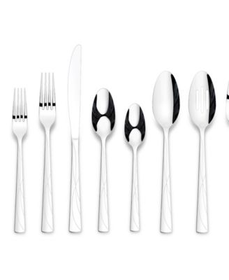 Jara Mirror 42 Piece Flatware Set with Wire Caddy, Service for 8 
