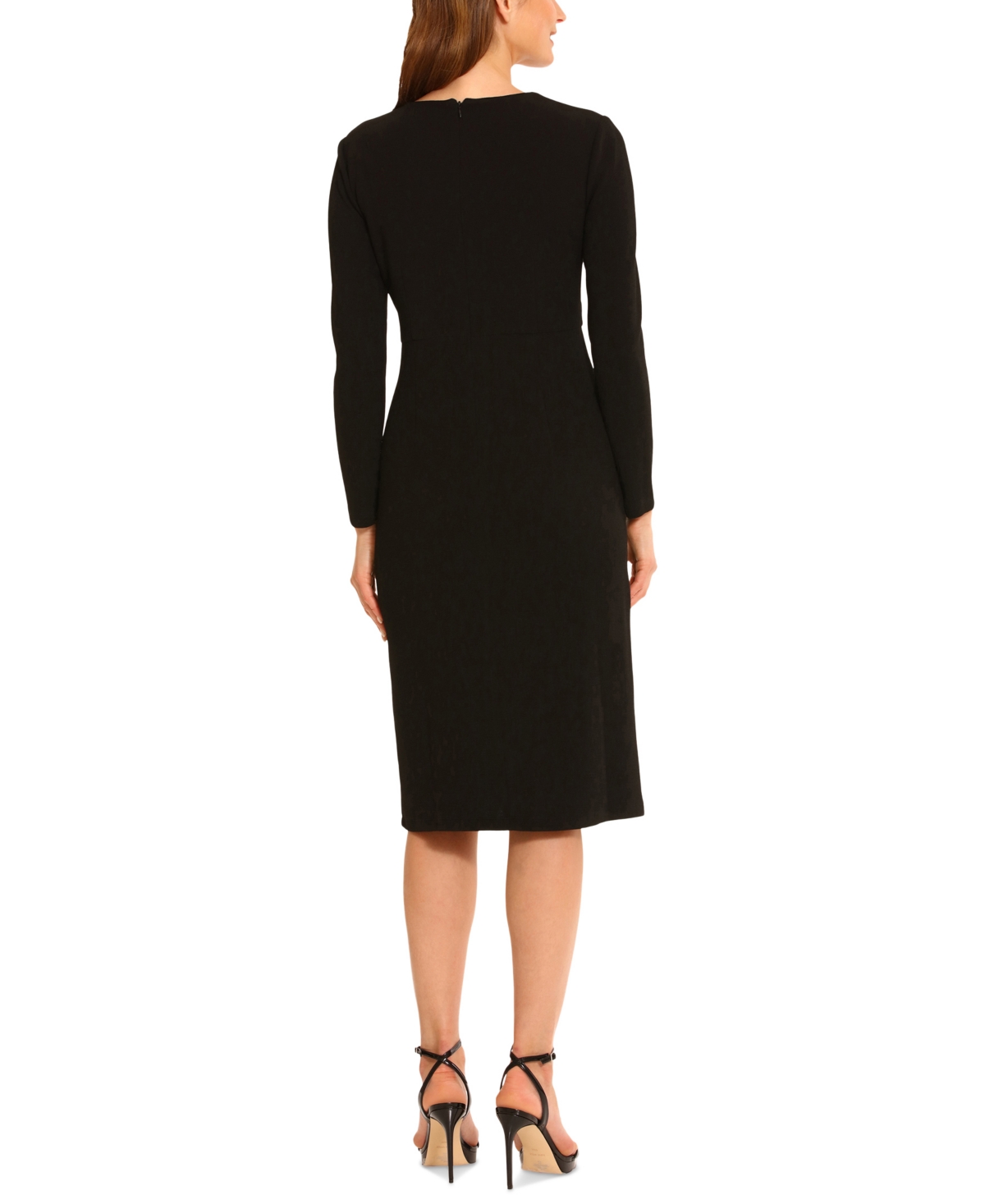 Maggy London Women's Long-Sleeve V-Neck Sheath Dress