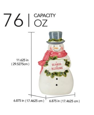 Snowman Greetings 3D Santa Cookie Jar