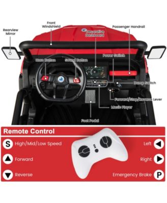 2-Seater Kids Ride On Dump Truck with Dump Bed and Shovel