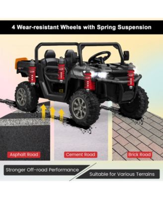 2-Seater Kids Ride On Dump Truck with Dump Bed and Shovel