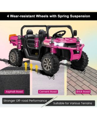 2-Seater Kids Ride On Dump Truck with Dump Bed and Shovel