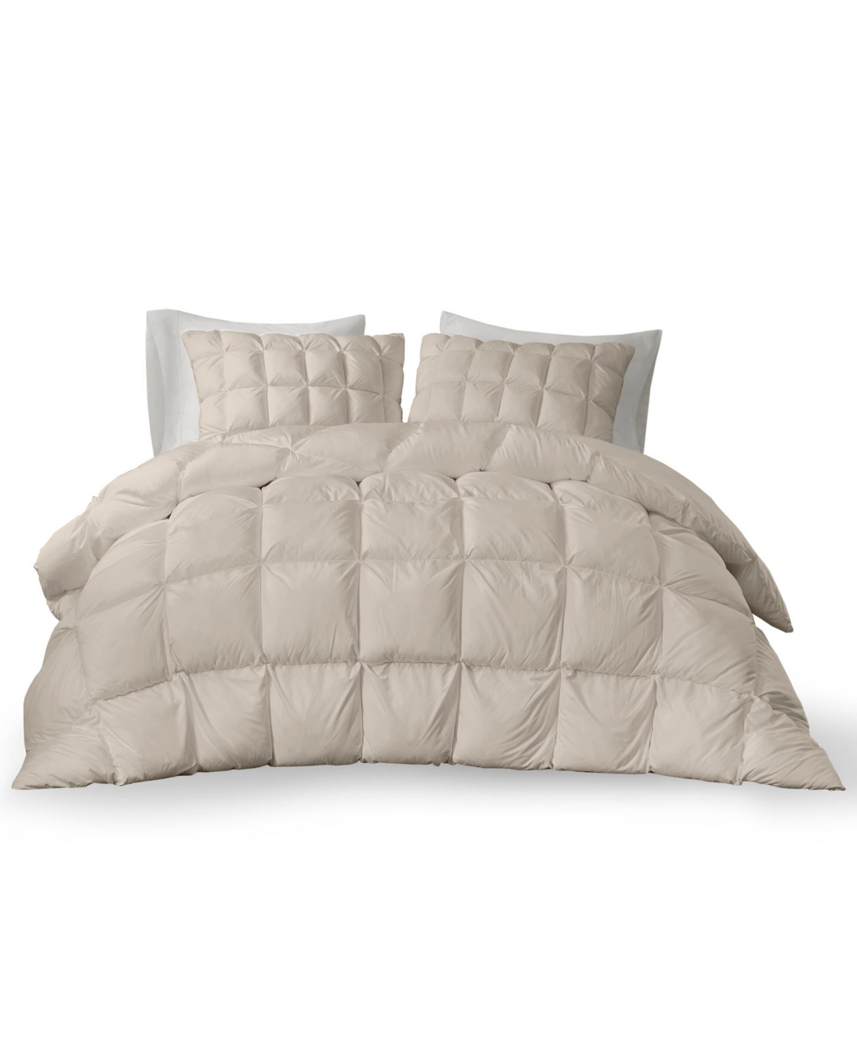 Madison Park Stay Puffed Overfilled Down Alternative Comforter, Full/queen In Brown