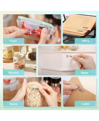 Nelko P21 Label Maker Tape, 14x40mm (0.55"x1.57") Self-Adhesive Label Compatible with P21 Label Maker for Home/Office/School, 180 Labels, Transparent