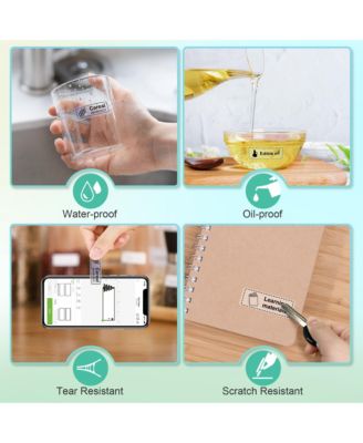 Nelko P21 Label Maker Tape, 14x40mm (0.55"x1.57") Self-Adhesive Label Compatible with P21 Label Maker for Home/Office/School, 180 Labels, Transparent