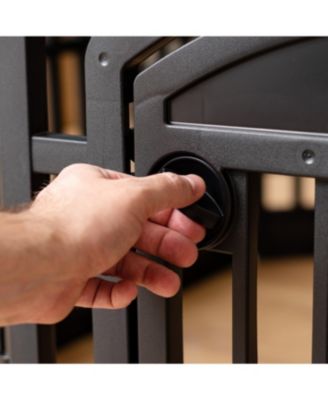 USA 34" Exercise 8-Panel Pet Playpen with Door, Dog Playpen, for Small, Medium, and Large Dogs, Keep Pets Secure, Easy Assemble, Fold It Down, Easy Storing, Customizable, Black