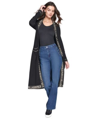 KARL LAGERFELD PARIS - Women's Logo Duster Cardigan