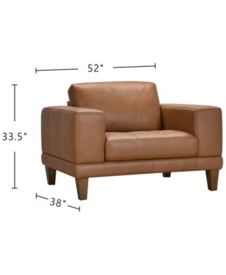 Niebee 52" Leather Chair, Created for Macy's