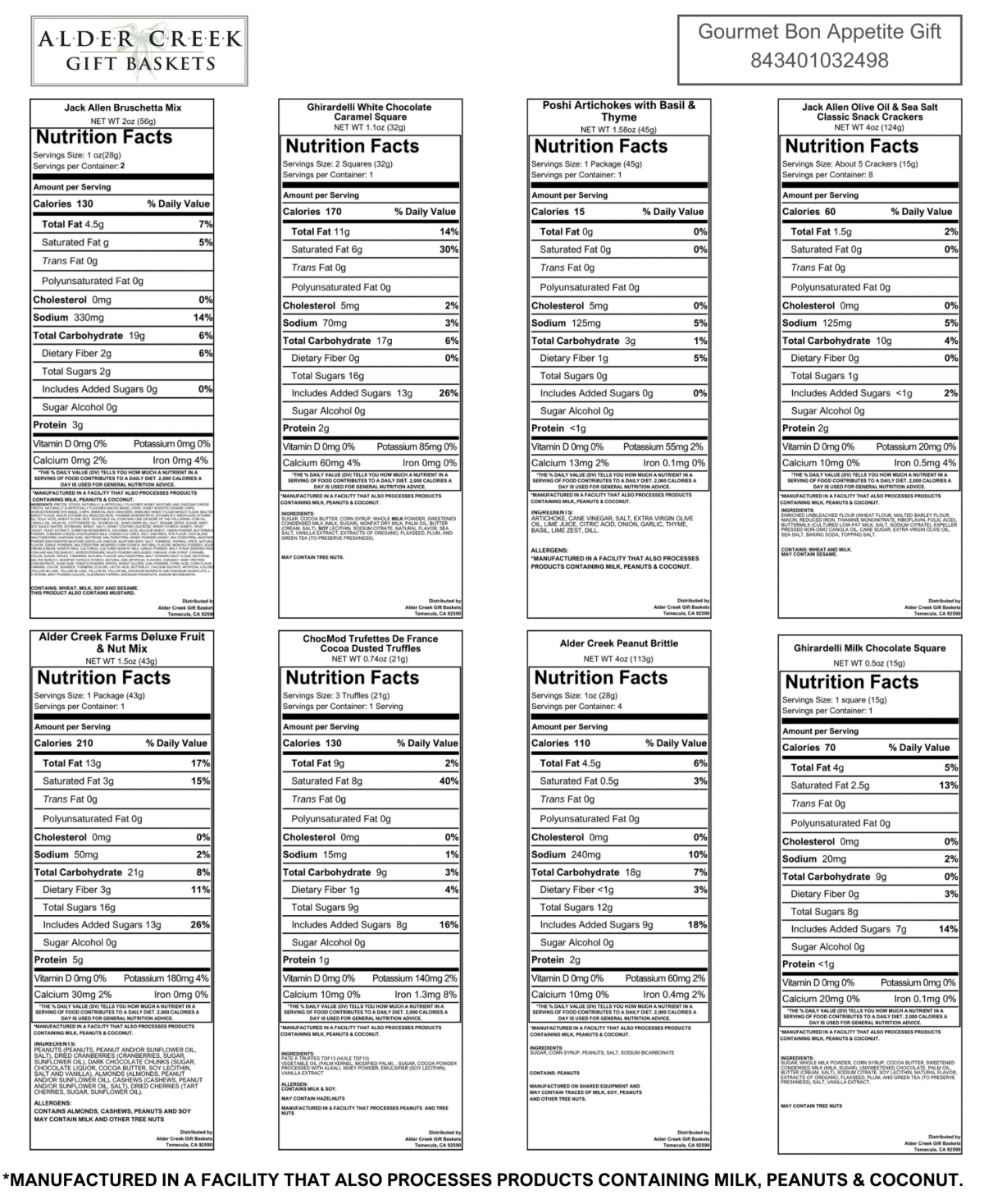 Alder Creek Gift Baskets Gourmet Bon Appetite, 13 Piece In No Color