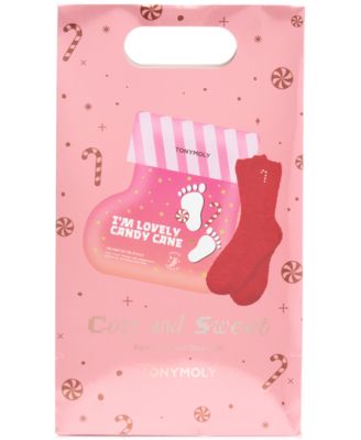 TONYMOLY - 2-Pc. Cozy & Sweet Candy Cane Foot Mask & Socks Set