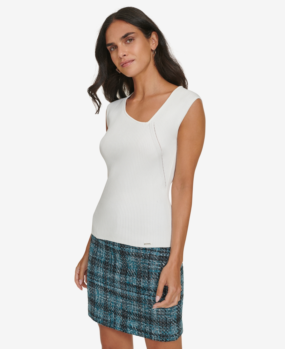 Calvin Klein Women's Sleeveless Asymmetric Top
