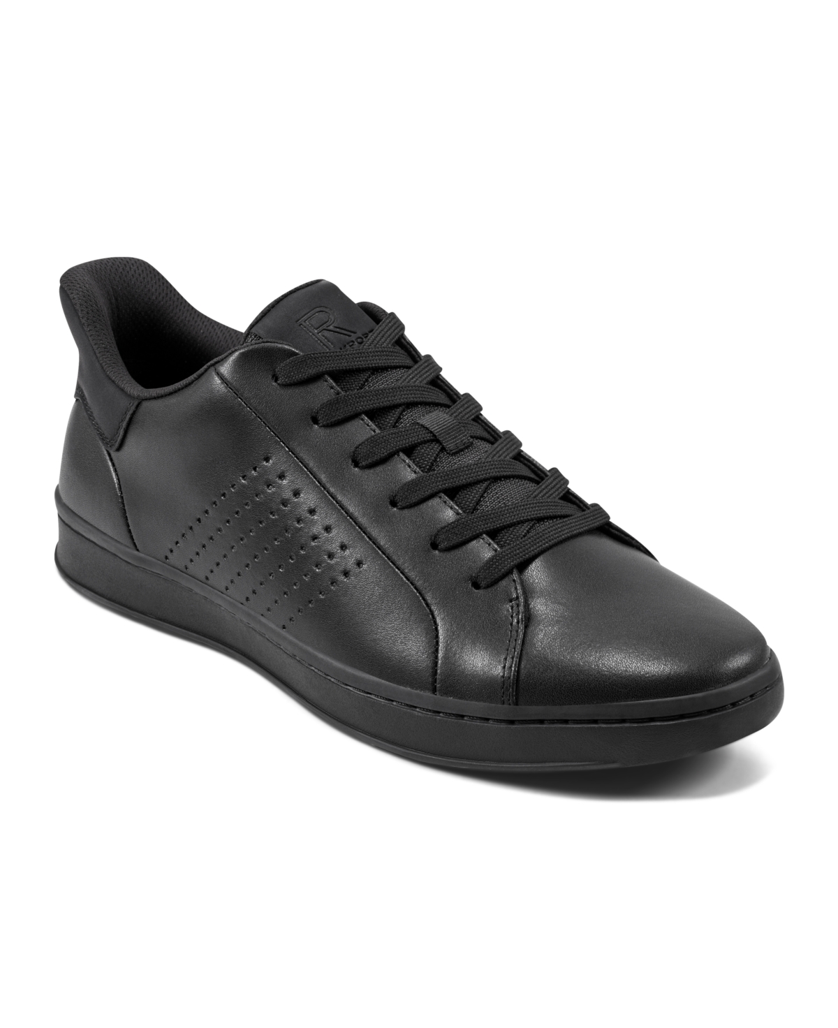 Men's Nash Step Activated Casual Lace-up Sneakers - Black Leather