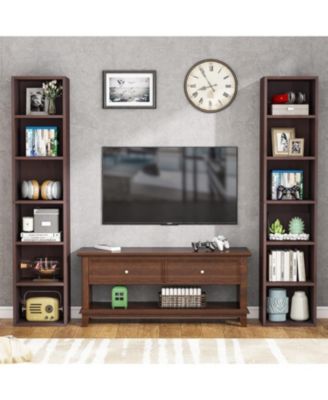 70.9 Inch Tall Narrow Bookcase, Rustic Corner Bookcase with Storage, 6 Tier Cube Display Shelves for Home Office