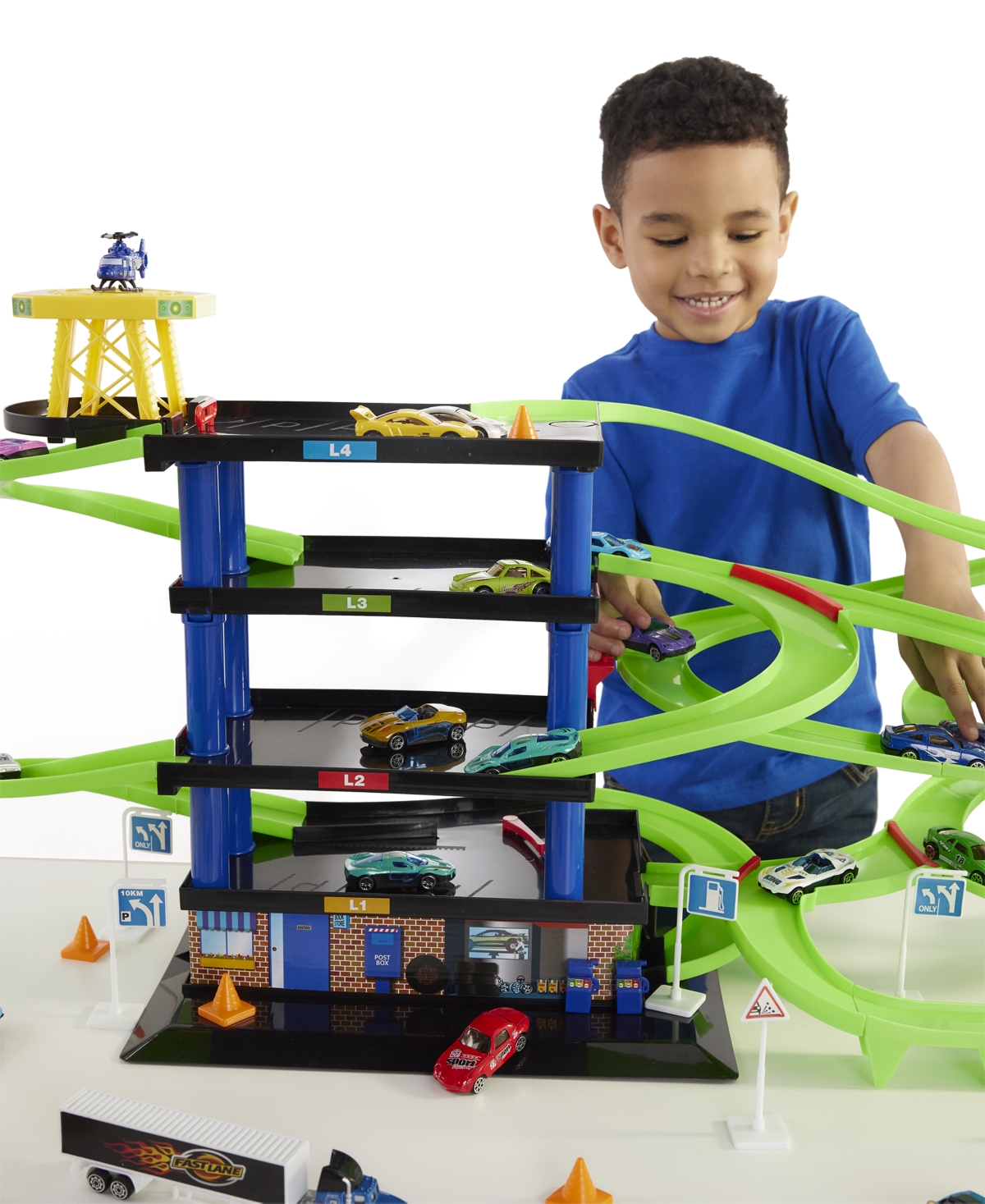 Fast Lane Parking Garage Bundle 50pc Set In Multi