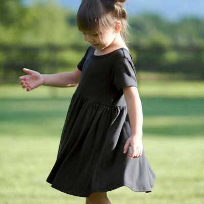 Baby Girls Midnight Floral Short Sleeve Twirl Dress