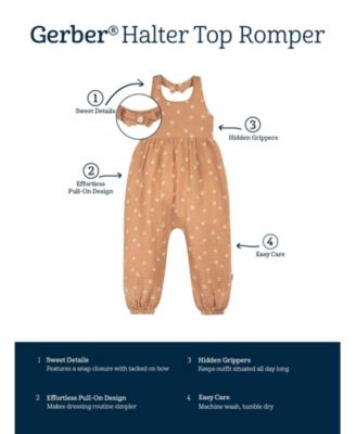 Toddler Girls Gauze Halter Romper