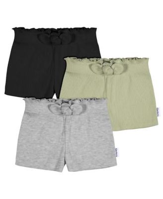 Toddler Girls Pull-On Knit Shorts, 3-Pack