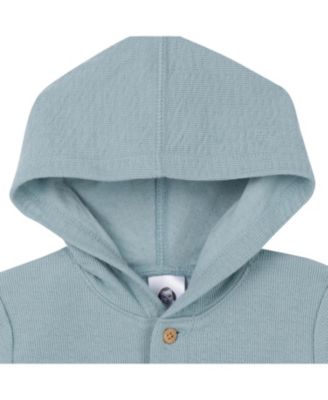 Baby Boys Hooded Long Sleeve Romper