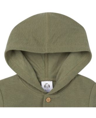 Baby Boys Hooded Long Sleeve Romper
